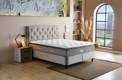 ABC Bedding Glasgow kárpitozott ágyneműtartós ágy matraccal (ágykeret+matrac) 100x200