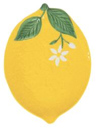 Easy Life Sárga citrom porcelán kínálótál - 25x18, 5cm - Fleurs et Citrons