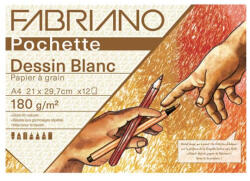 Fedrigoni Pochette Dessin Blanc rajzpapír csomag, 180 g - A4, 12 lap