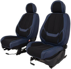 Honda Civic 2014-Ig Nemesis Bőr/Szövet Méretezett Üléshuzat -Kék/Fekete- 2Db Első Ülésre