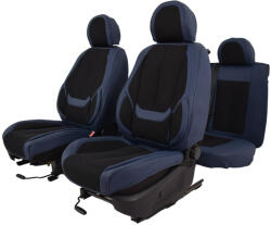 Honda Cr-V 2012-Től Nemesis Bőr/Szövet Méretezett Üléshuzat -Kék/Fekete- Komplett Garnitúra