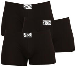 Styx 3PACK Fekete férfi boxeralsó Styx klasszikus gumival (Q9606060) S