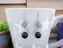 R. M. ékszer Keleti báj ónix lógós fülbevaló (11055)