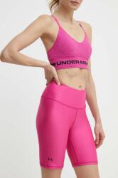 Under Armour edzős rövidnadrág női, sima, magas derekú - rózsaszín XL