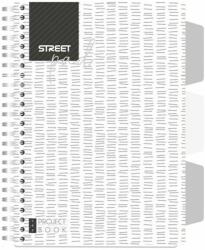 STREET Spirálfüzet STREET Pad regiszteres A/5 kockás 100 lapos fehér (67123)
