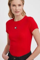 Tommy Jeans t-shirt női, piros - piros XS - answear - 16 990 Ft