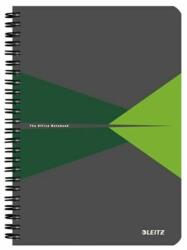 Leitz Spirálfüzet LEITZ Office A/5 karton borítóval 90 lapos kockás zöld (44580055)