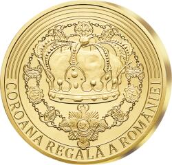 Casa de Monede Coroana Regala - Piesă comemorativă XXL înnobilată cu aur pur Moneda