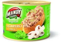 MANDY FOODS Pate Vegetal cu Ciuperci, Mandy, 6 x 200 g (5941334002191)