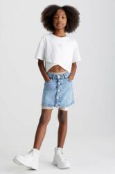 Calvin Klein gyerek farmer szoknya mini, egyenes - kék 176 - answear - 18 990 Ft
