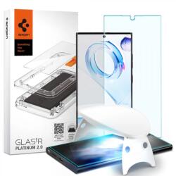 Spigen Folie pentru Samsung Galaxy S23 Ultra - Spigen Glas. tR Platinum UV Light - Clear (KF2312040) - casacuhuse