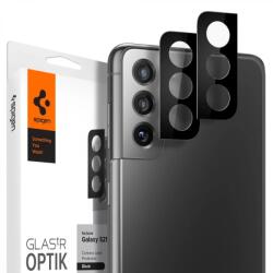 Spigen Folie Camera pentru Samsung Galaxy S21 5G (set 2) - Spigen Optik. tR - Black (KF238519) - casacuhuse