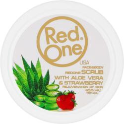 RedOne Scrub pentru față și corp „Aloe vera și căpșuni - RedOne Face & Body Daily Scrub Aloe Vera & Strawberry 450 ml