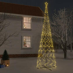 vidaXL kúp alakú karácsonyfa 3000 meleg fehér LED-del 230 x 800 cm (343517) - balena