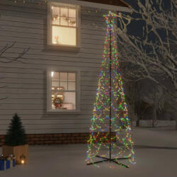 vidaXL kúp alakú karácsonyfa 500 színes LED-del 100 x 300 cm (343508) - balena