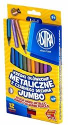Astra Színes ceruza ASTRA jumbo metál színű kerek 12 színű (312114003) - robbitairodaszer