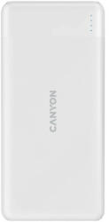 CANYON PB-109 10000mAh LiPo (Lightning bemenet) fehér power bank - granddigital