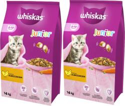 Whiskas Junior 2x14 kg - szárazeledel cicáknak, ízletes csirkehússal