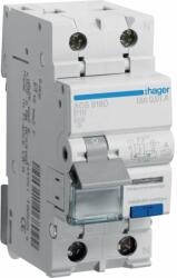 Hager Intrerupator automat cu diferential RCBO 1P+N 16A/10mA 6kA tip A curba B QuickConnect Hager ACS916D (ACS916D)