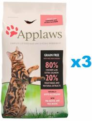 Applaws Cat Adult Chicken with Extra Salmon 6 kg (3x2 kg) pachet hrana pisici, cu pui si somon