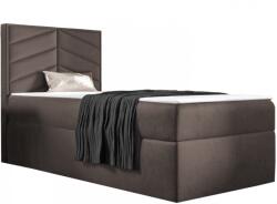 Miló Bútor St7 boxspring ágy, sötétbarna, balos (90 cm) - mindigbutor