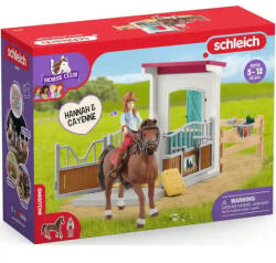 Schleich Schleich 42710 Hannah és Cayenne quarter horse lova istállóval (SCH42710) - jatekbirodalom