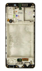 Samsung Galaxy A31 kompatibilis LCD modul kerettel, OEM jellegű, fekete (GH82-22761A)