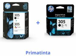 HP 305 fekete 3YM61AE(2db) + színes 3YM60AE(1db) eredeti tintapatron csomag (HP 305 tripla multipack)