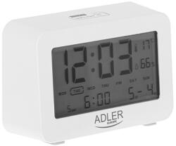 Adler Ceas cu alarma pe baterii Adler, alb (AD1196W)