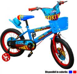 Bicicleta copii, cadru metalic, roti 16 inch, cos plastic, diverse culori RB28519 (RB28519)