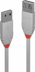 Lindy Anthra Line 36715 USB-A apa - USB-A anya hosszabbító kábel - Szürke (5m) (36715)