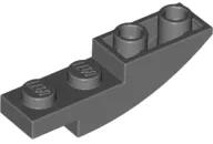 LEGO® 13547c85 - LEGO sötétszürke lejtő 4 x 1 méretű, íves, inverz (13547c85)