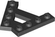 LEGO® 15706c11 - LEGO fekete lap lecsapott A alakú, 2 sorban 4 bütyökkel (15706c11)