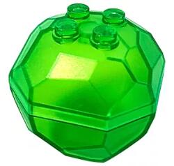 LEGO® 30294c01c108 - LEGO átlátszó élénk zöld szikla tömb nagy méretű alj és tető 2 x 2 csatlakozóval (30294c01c108)