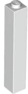 LEGO® 2453bc1 - LEGO fehér kocka 1 x 1 x 5 méretű (2453bc1)