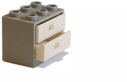 LEGO® 4532c864536c1 - LEGO világosszürke kisszekrény 2 fehér fiókkal (4532c864536c1)