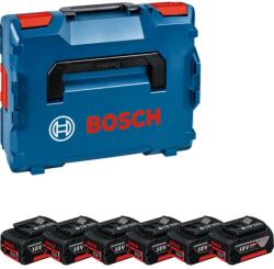 Bosch GBA 18V 4.0Ah Professional akkumulátor 6 db + L-BOXX (1600A02A2S)