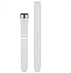 Garmin Fenix 6X óraszíj 26 mm fehér szilikon fekete csat (QuickFit) 3részes (010-12903-00)