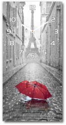 Wallmuralia. hu Négyszögletes fali üvegóra Esernyő franciaország 30x60 cm fehér
