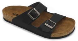  0Ft kiszállítás! Leon Comfortstep 4010 női fekete bakar papucs 36-42 -Birkenstockhoz hasonlatos talppal
