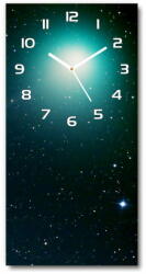 Wallmuralia. hu Négyszögletes fali üvegóra Galaktika 30x60 cm fehér