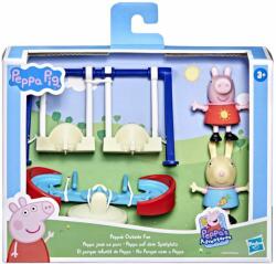 Peppa Pig Set de joaca cu 2 figurine si accesorii, Peppa Pig, Outside Fun, F2217