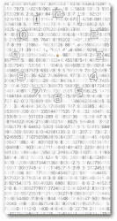 Wallmuralia. hu Függőleges üvegóra Bináris kód 30x60 cm fehér