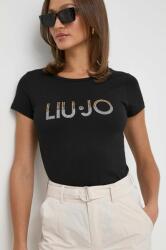 Liu Jo tricou din bumbac femei, culoarea negru PPYH-TSD0SB_99X