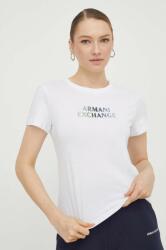 Giorgio Armani tricou din bumbac femei, culoarea alb PPYH-TSD0Z4_00X