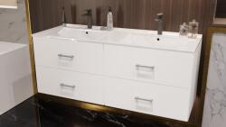 Meblohand NOEL fürdőszoba szekrény + mosdóval 120 cm fehér színben - sprintbutor