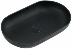 Cerano Lyra, öntött márvány munkalap mosogató 540x340x120 mm, fekete matt, CER-CER-WB14B (CER-CER-WB14B)