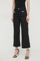 Liu Jo pantaloni femei, culoarea negru, evazati, high waist PPYH-SPD0IF_99X
