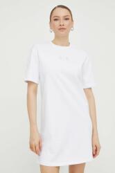 Giorgio Armani rochie din bumbac culoarea alb, mini, oversize PPYH-SUD16N_00X