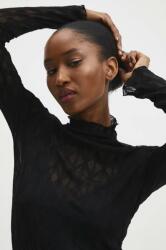 ANSWEAR bluza femei, culoarea negru, neted BBYH-BDD02L_99X
